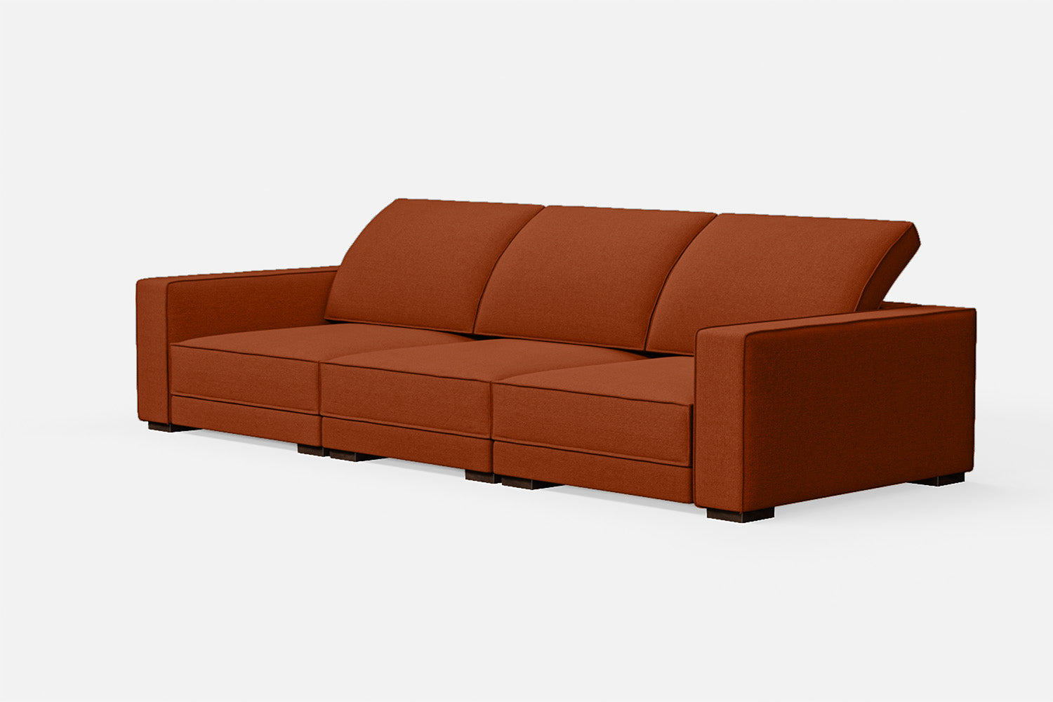 Bolzano 4 Seater Sofa Orange Linen Fabric