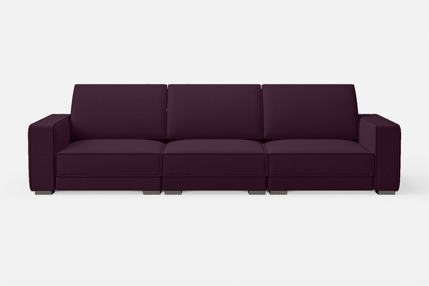 Bolzano 4 Seater Sofa Purple Linen Fabric