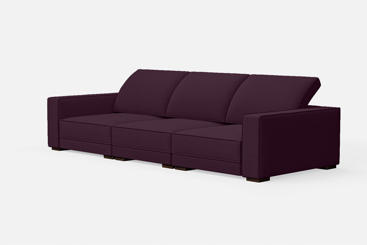 Bolzano 4 Seater Sofa Purple Linen Fabric