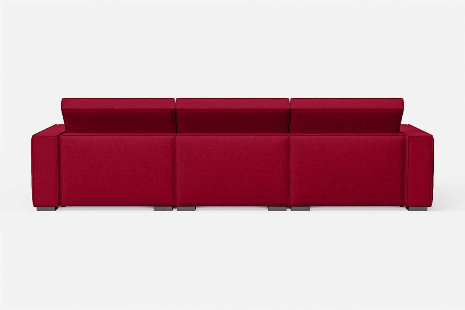 Bolzano 4 Seater Sofa Red Linen Fabric