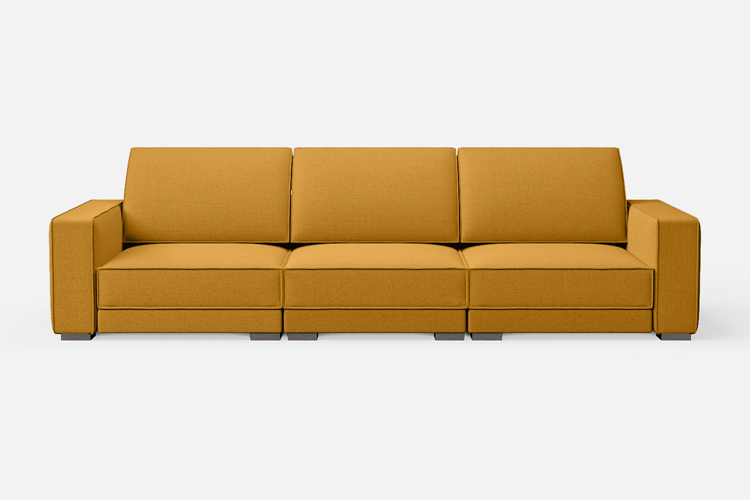 Bolzano 4 Seater Sofa Yellow Linen Fabric