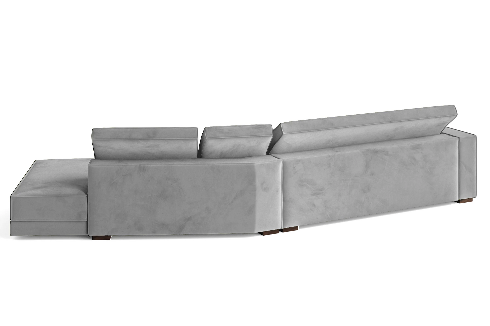 Bolzano 4 Seater Right Hand Facing Chaise Lounge Corner Sofa White Velvet