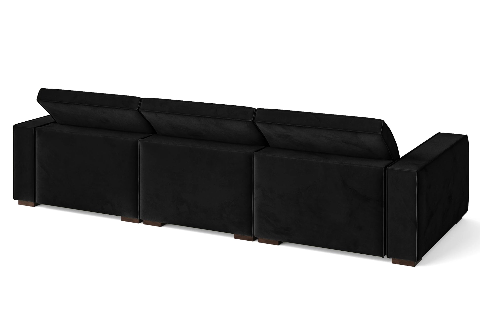 Bolzano 4 Seater Sofa Black Velvet