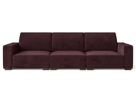 Bolzano 4 Seater Sofa Grape Velvet