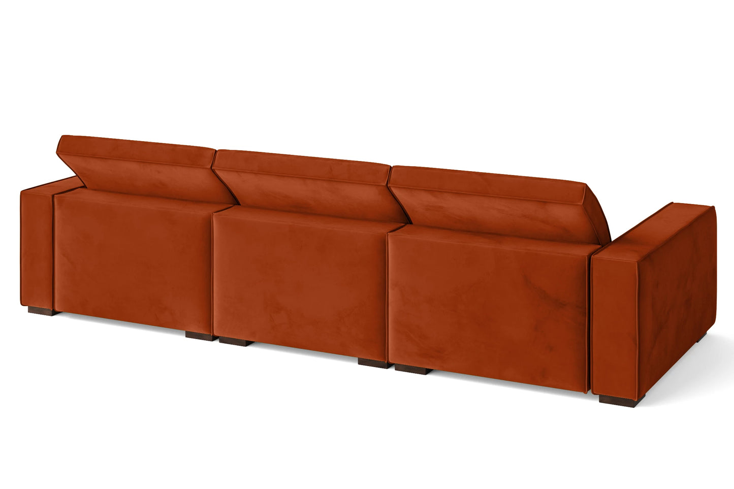 Bolzano 4 Seater Sofa Orange Velvet