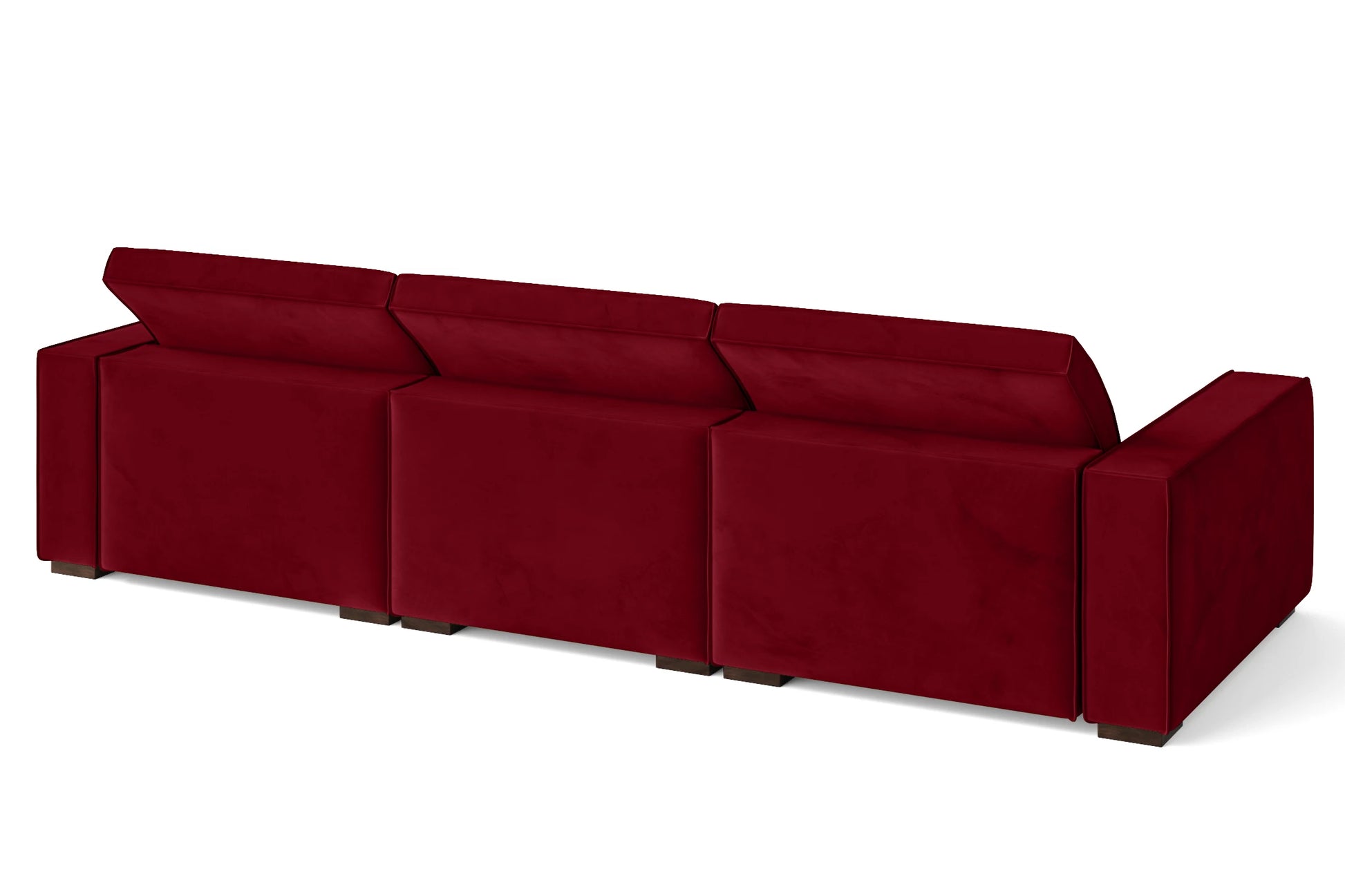 Bolzano 4 Seater Sofa Red Velvet