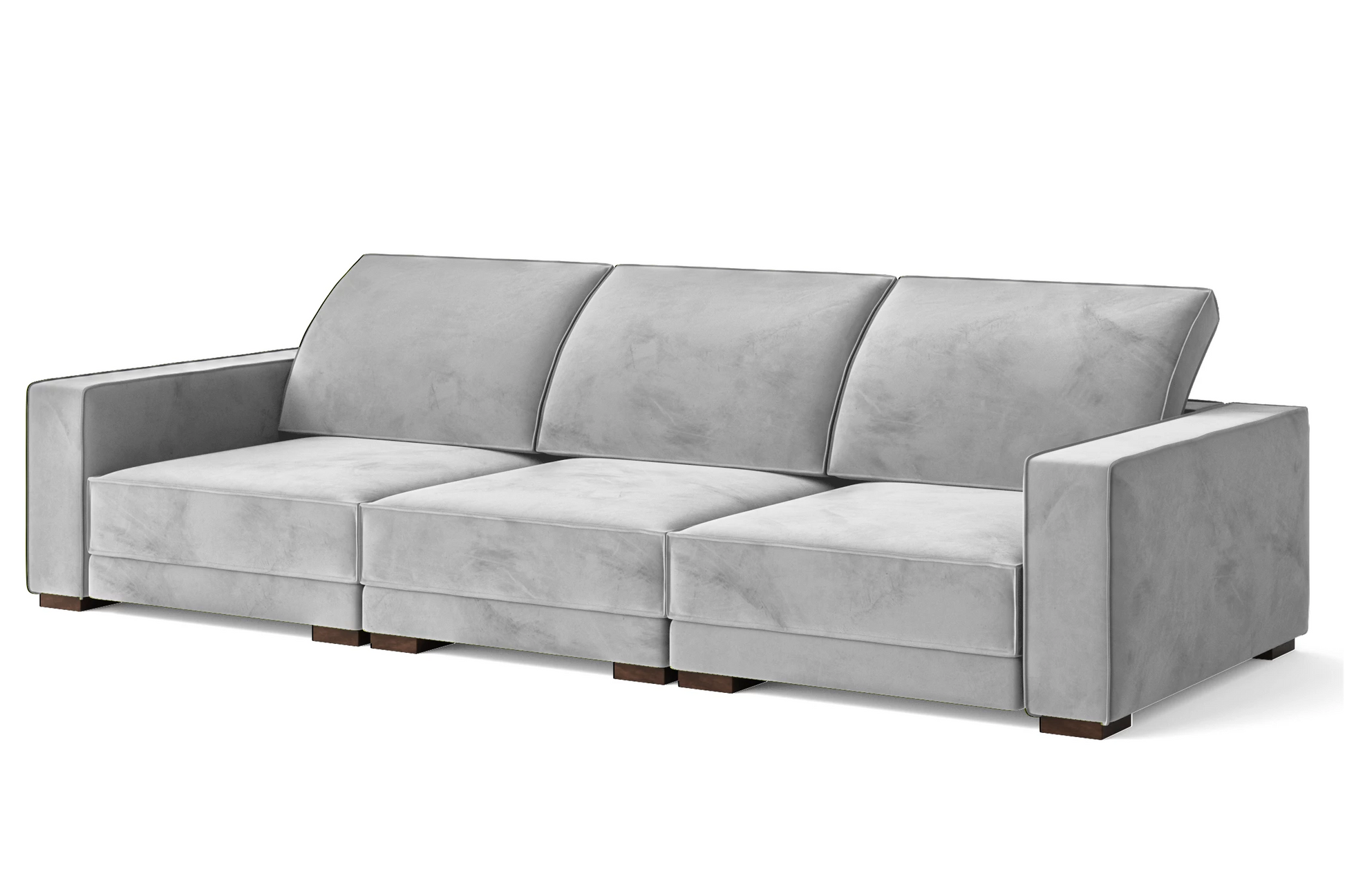 Bolzano 4 Seater Sofa White Velvet