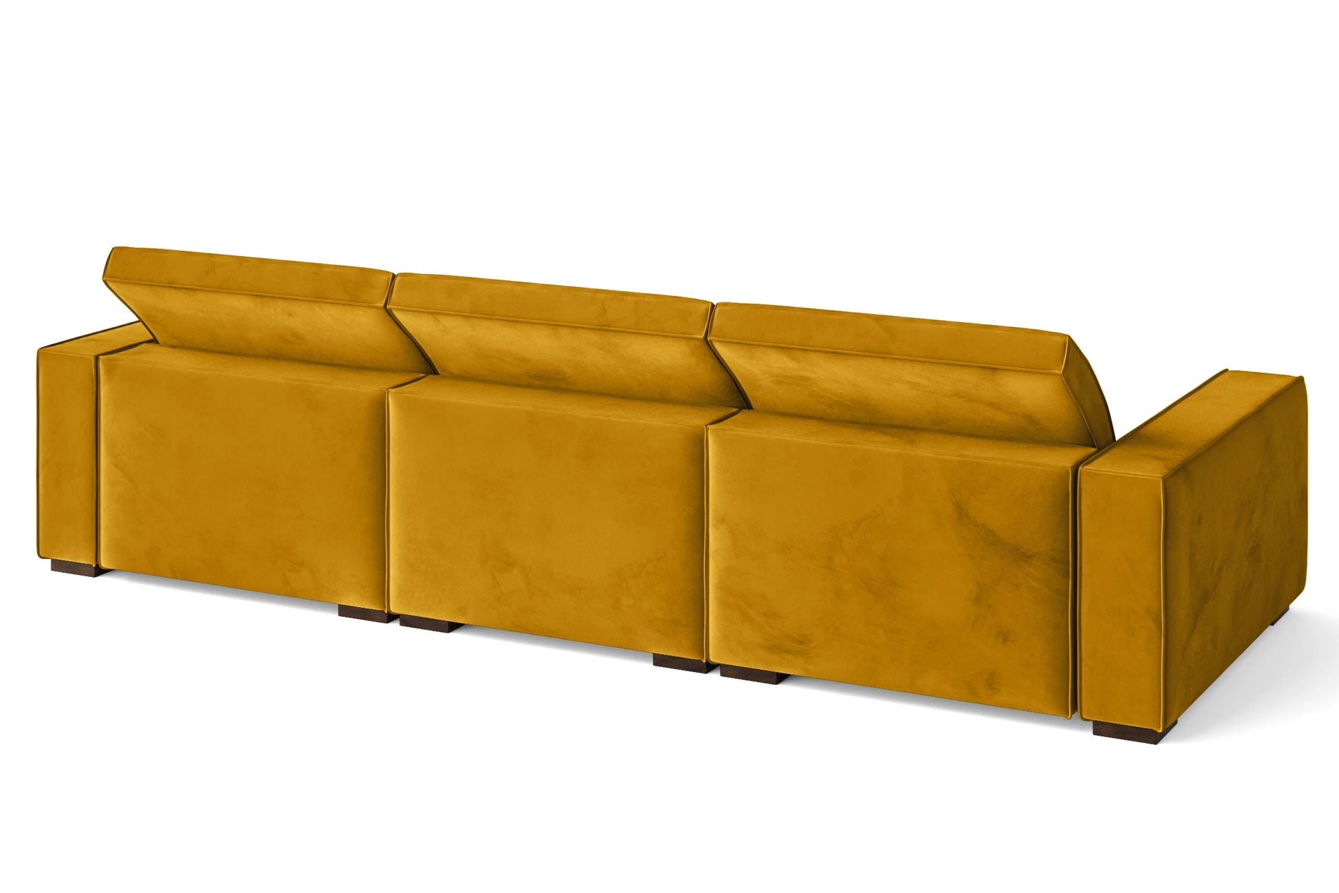 Bolzano 4 Seater Sofa Yellow Velvet