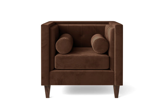 Brescia Armchair Coffee Brown Velvet