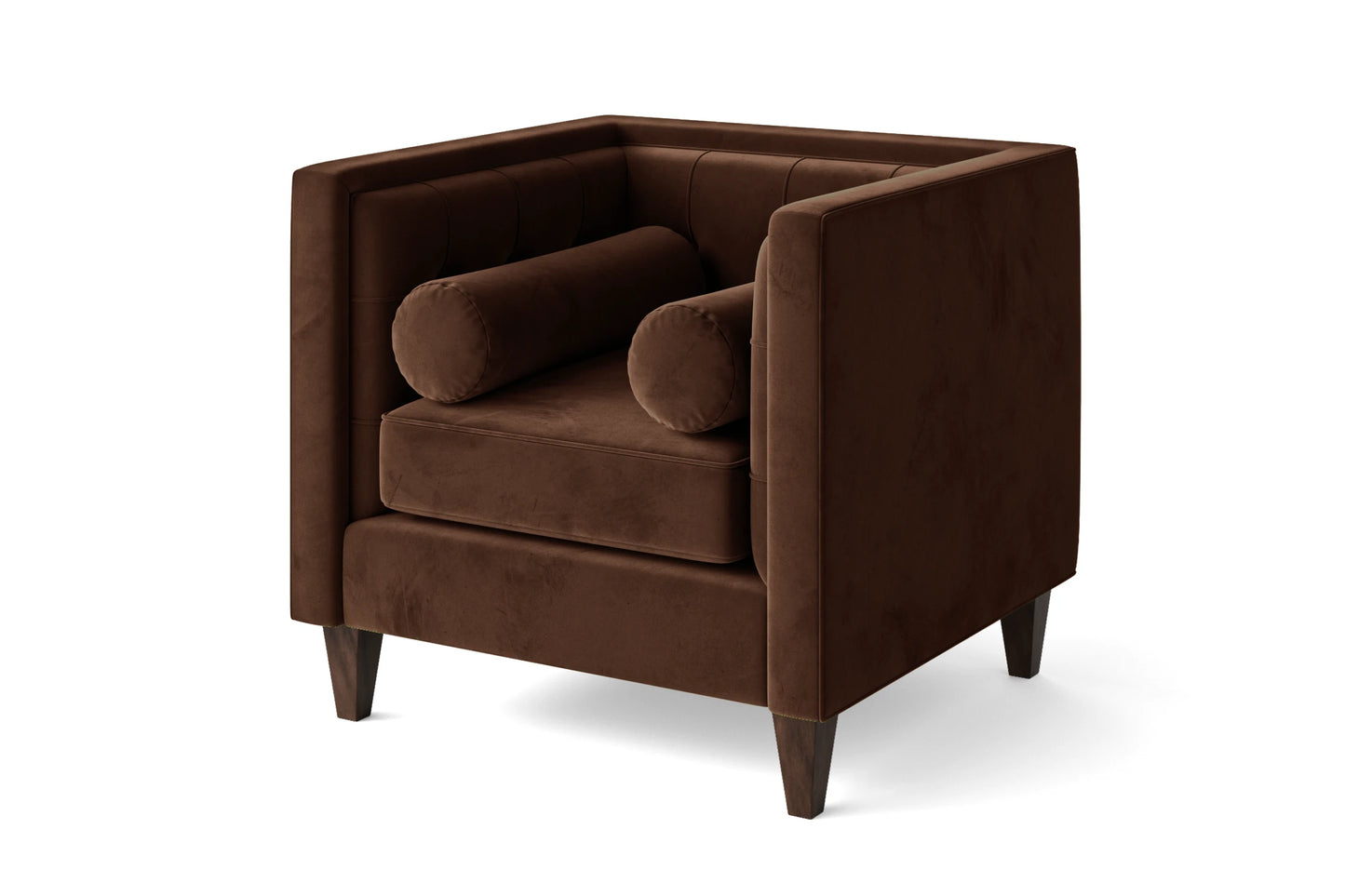 Brescia Armchair Coffee Brown Velvet