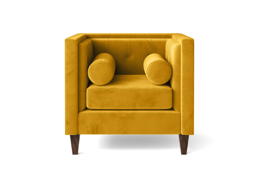 Brescia Armchair Yellow Velvet