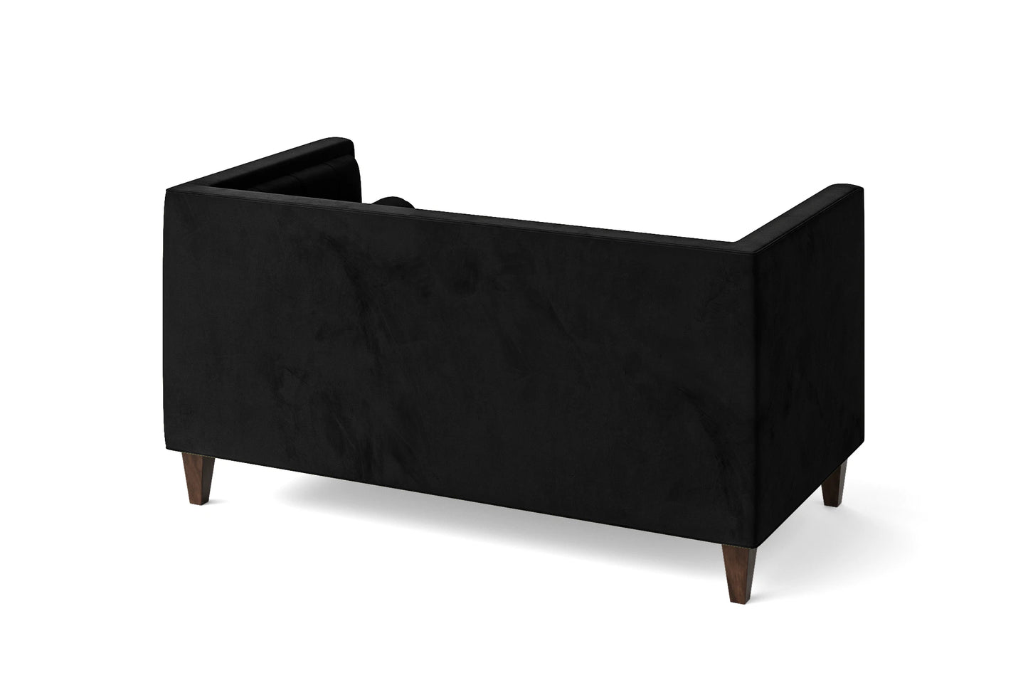 Brescia 2 Seater Sofa Black Velvet