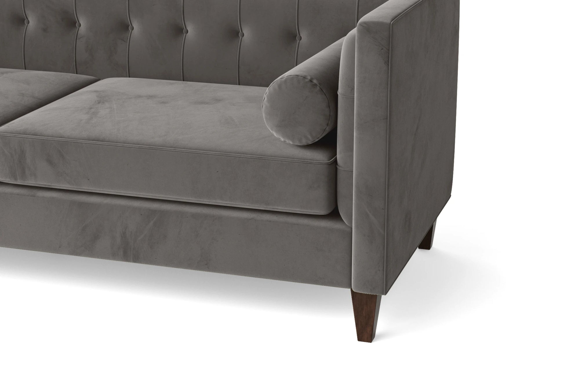 Brescia 2 Seater Sofa Grey Velvet