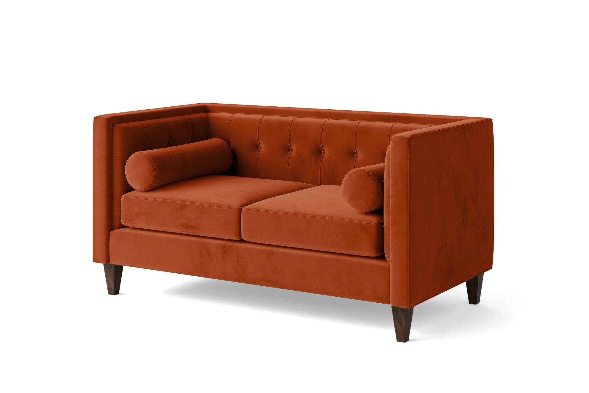 Brescia 2 Seater Sofa Orange Velvet