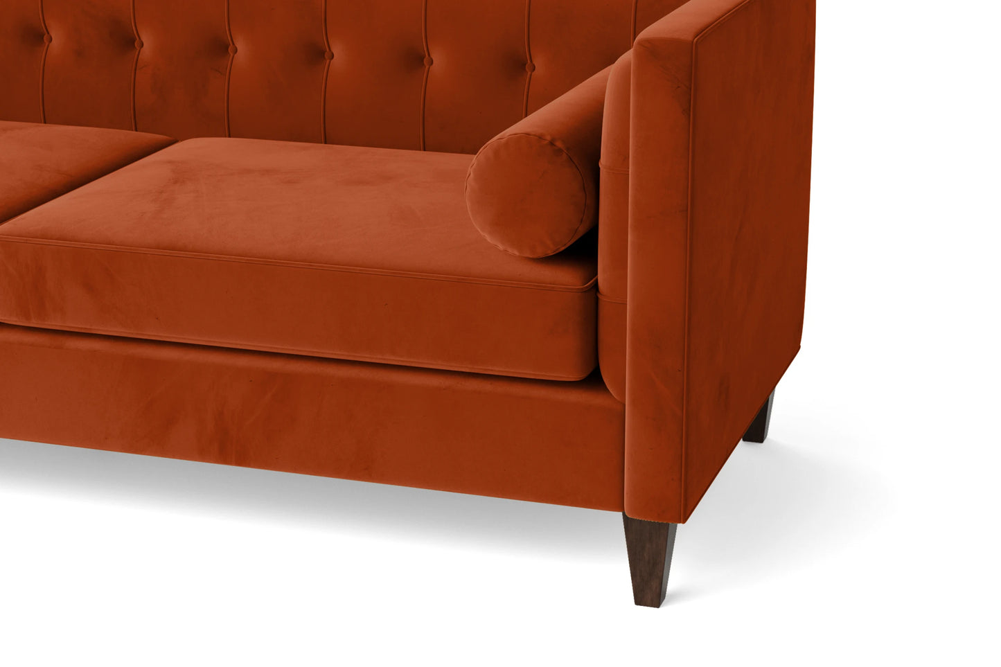 Brescia 2 Seater Sofa Orange Velvet