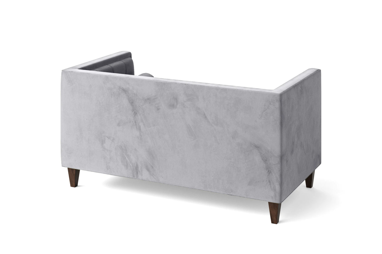 Brescia 2 Seater Sofa Silver Velvet