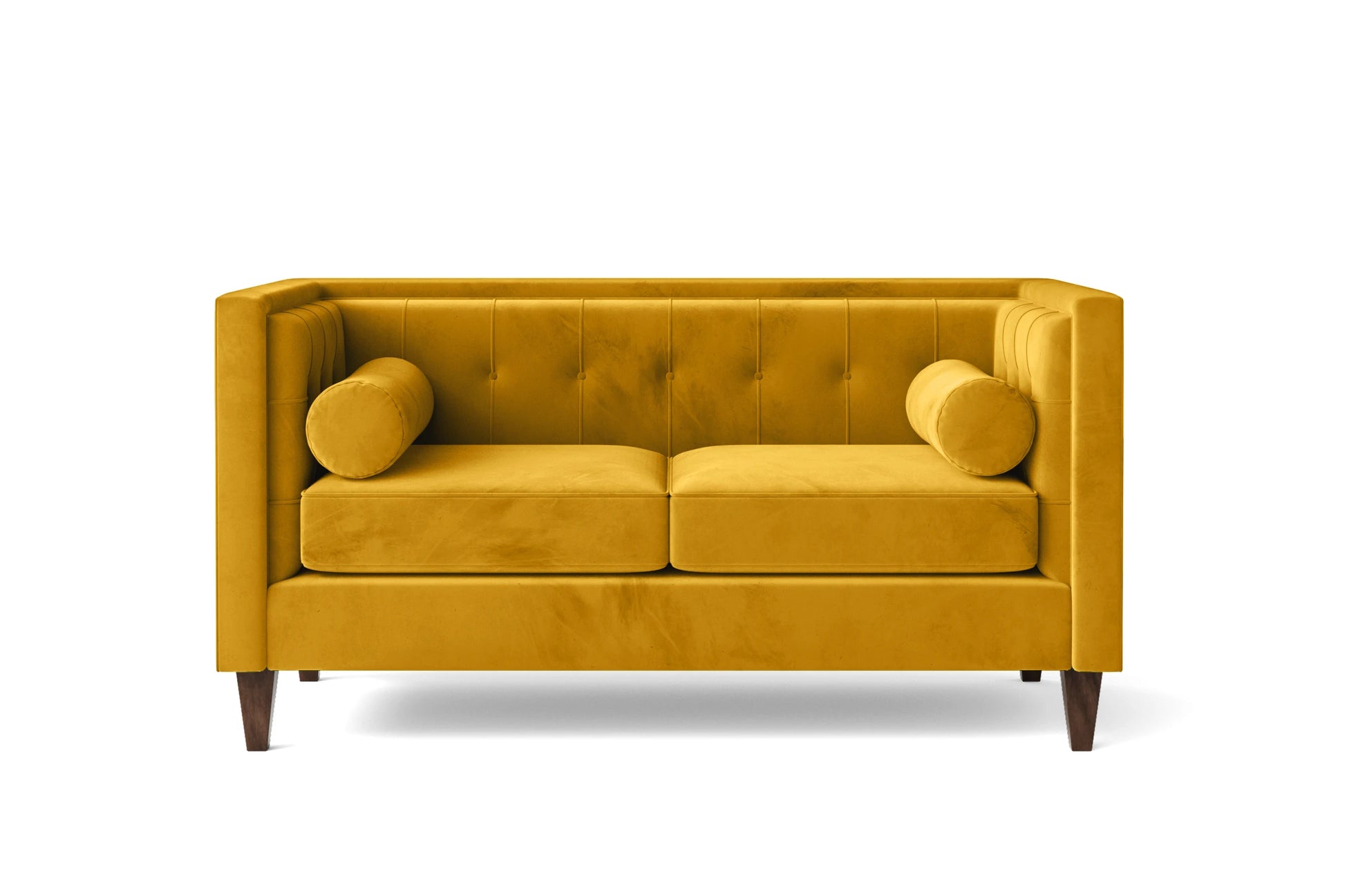 Brescia 2 Seater Sofa Yellow Velvet