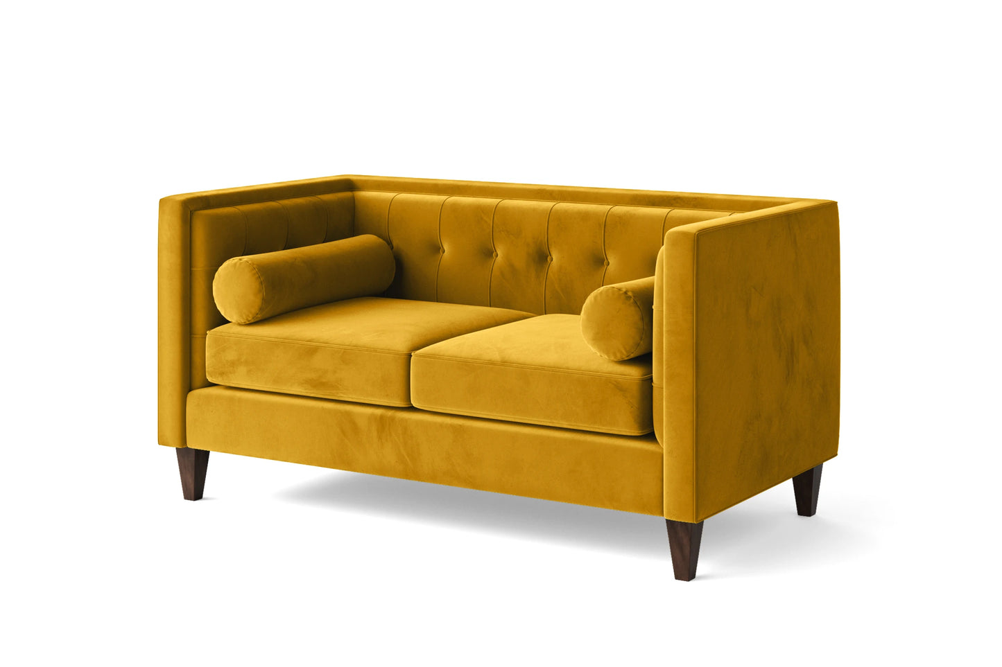 Brescia 2 Seater Sofa Yellow Velvet