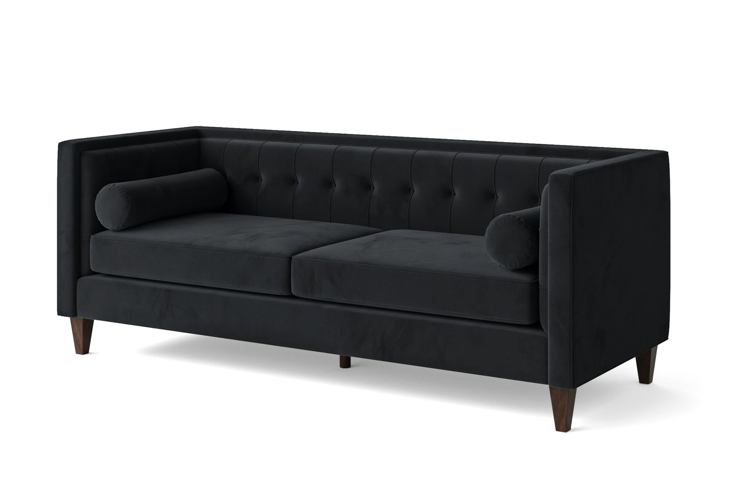 Brescia 3 Seater Sofa Dark Grey Velvet