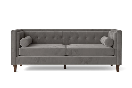 Brescia 3 Seater Sofa Grey Velvet