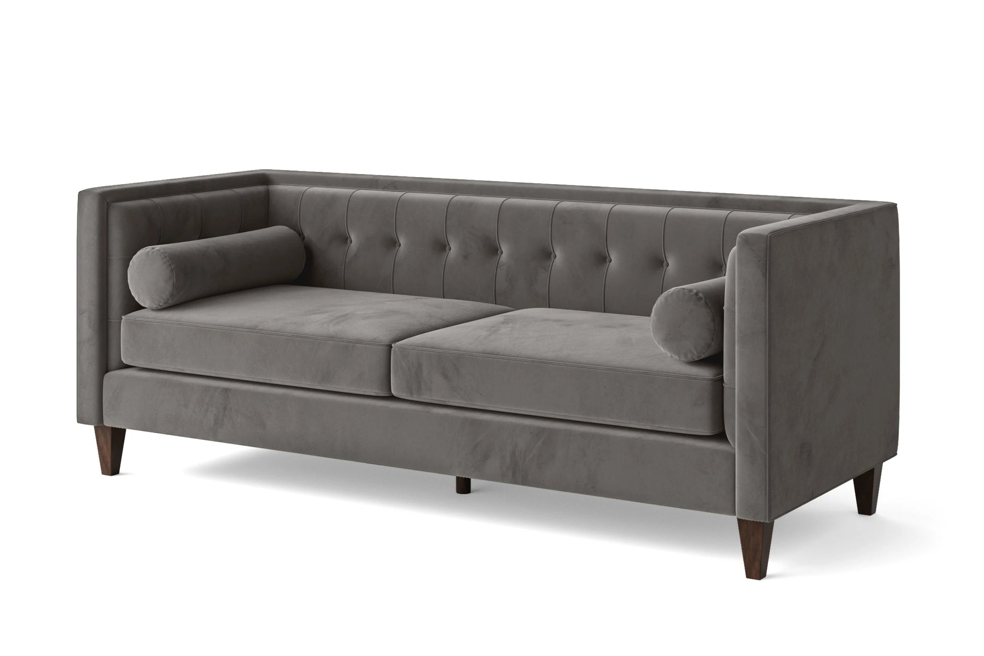 Brescia 3 Seater Sofa Grey Velvet