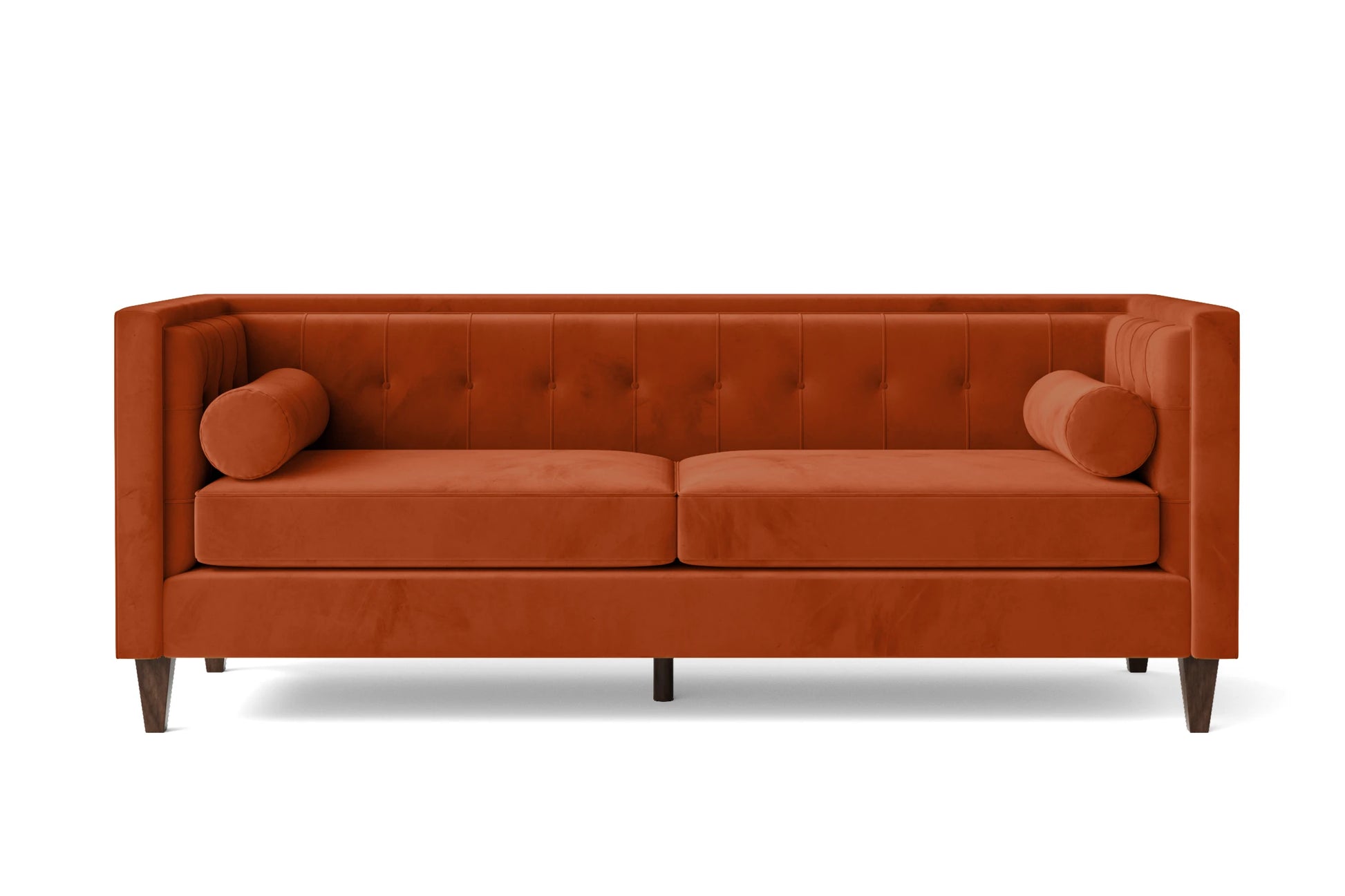 Brescia 3 Seater Sofa Orange Velvet