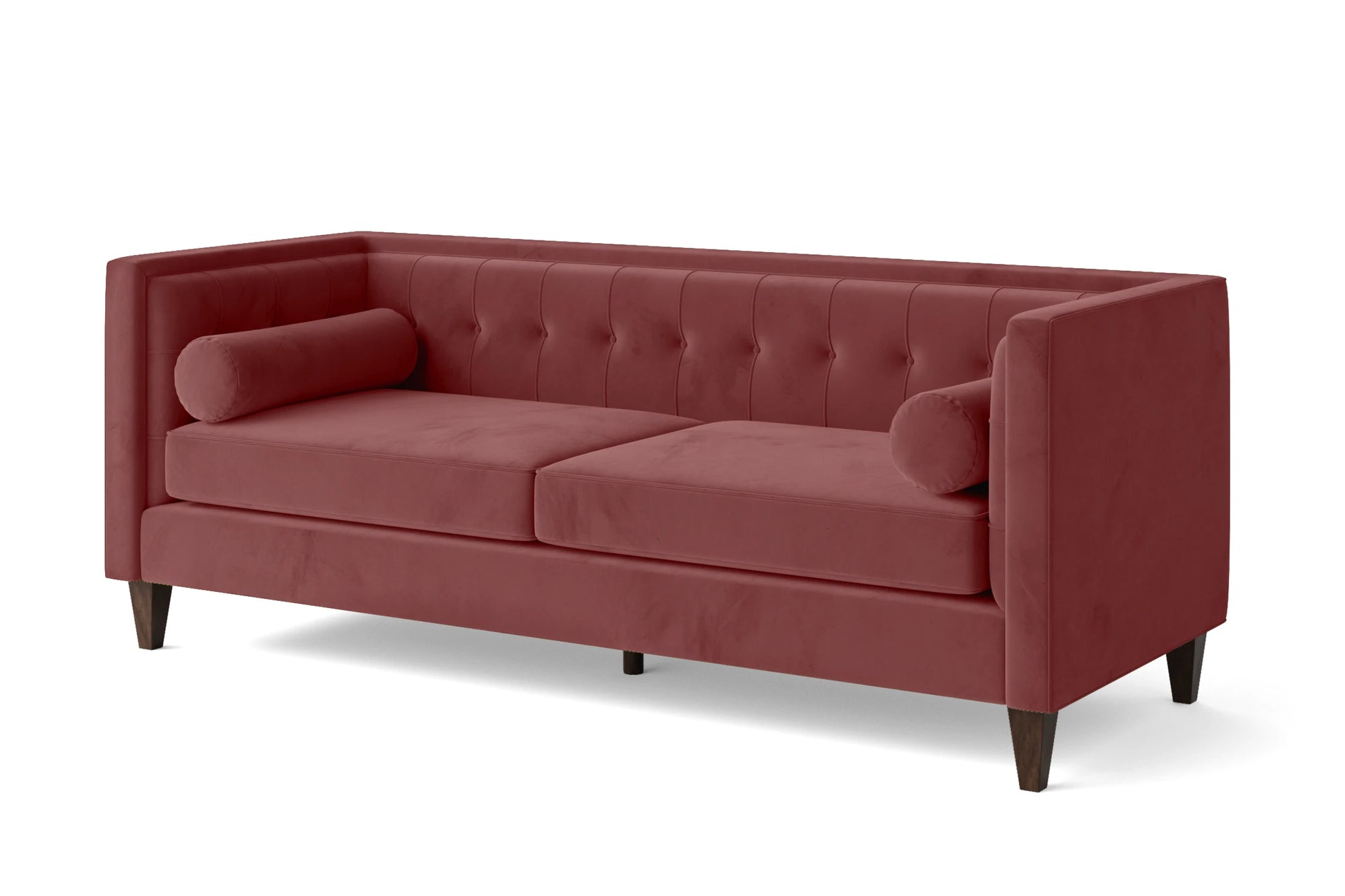 Brescia 3 Seater Sofa Pink Velvet