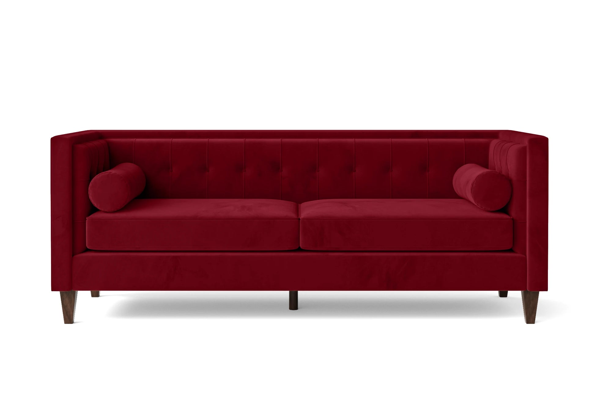 Brescia 3 Seater Sofa Red Velvet