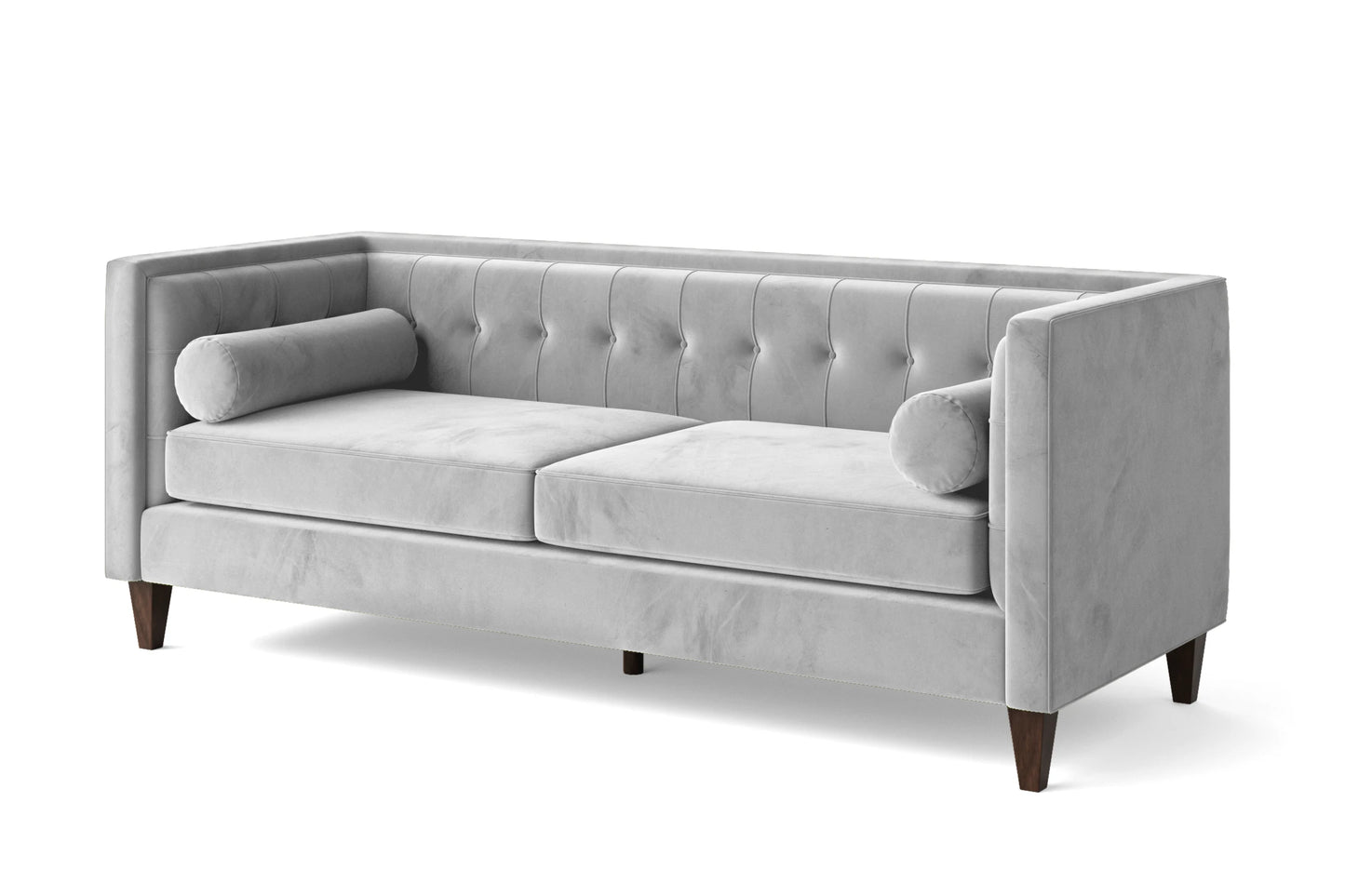 Brescia 3 Seater Sofa White Velvet