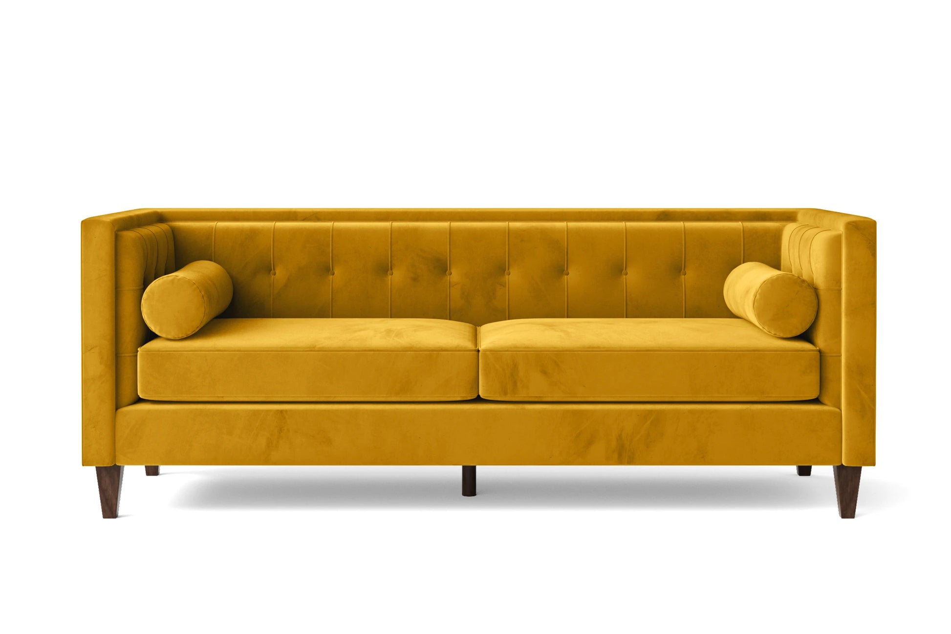 Brescia 3 Seater Sofa Yellow Velvet