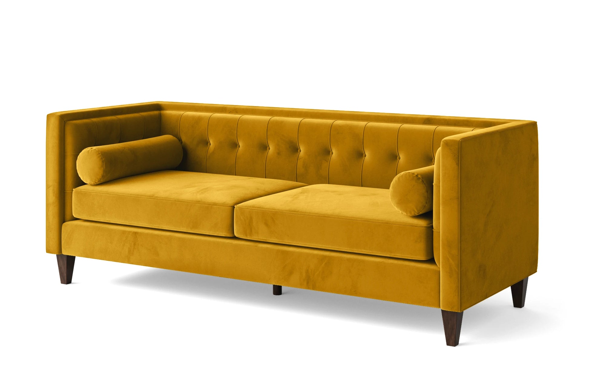 Brescia 3 Seater Sofa Yellow Velvet