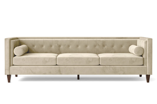 Brescia 4 Seater Sofa Cream Velvet