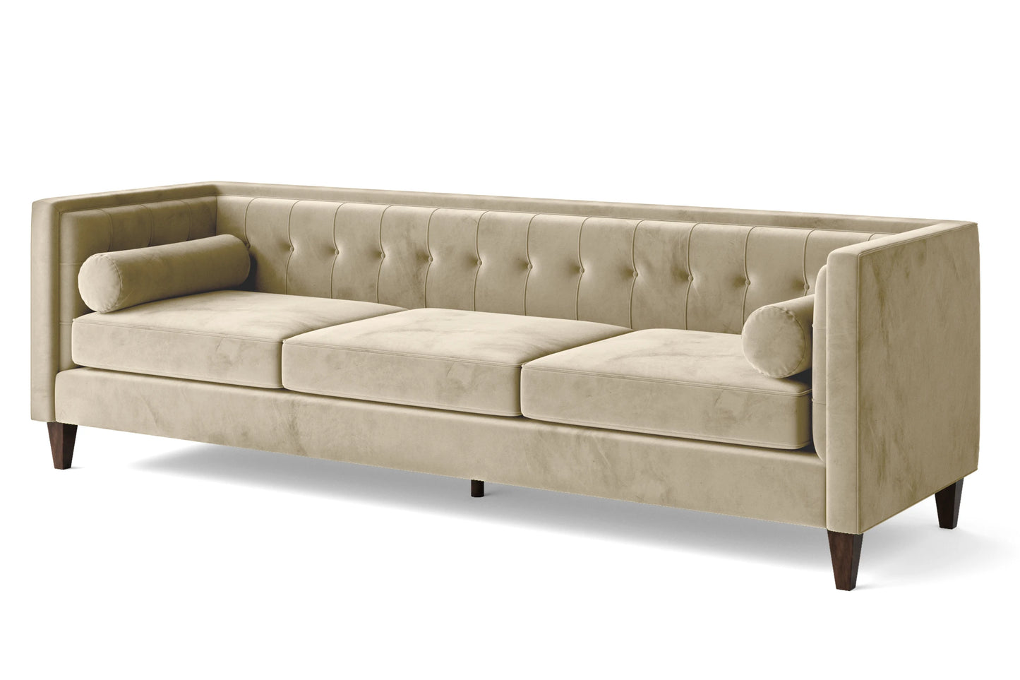 Brescia 4 Seater Sofa Cream Velvet