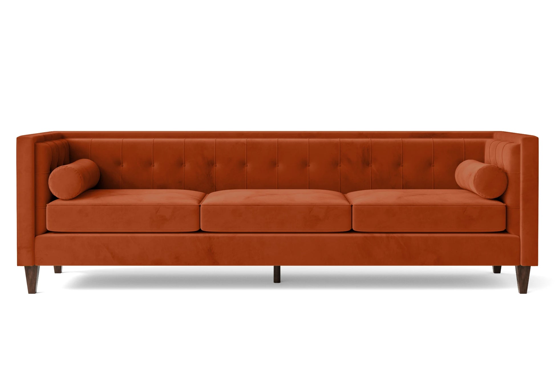 Brescia 4 Seater Sofa Orange Velvet