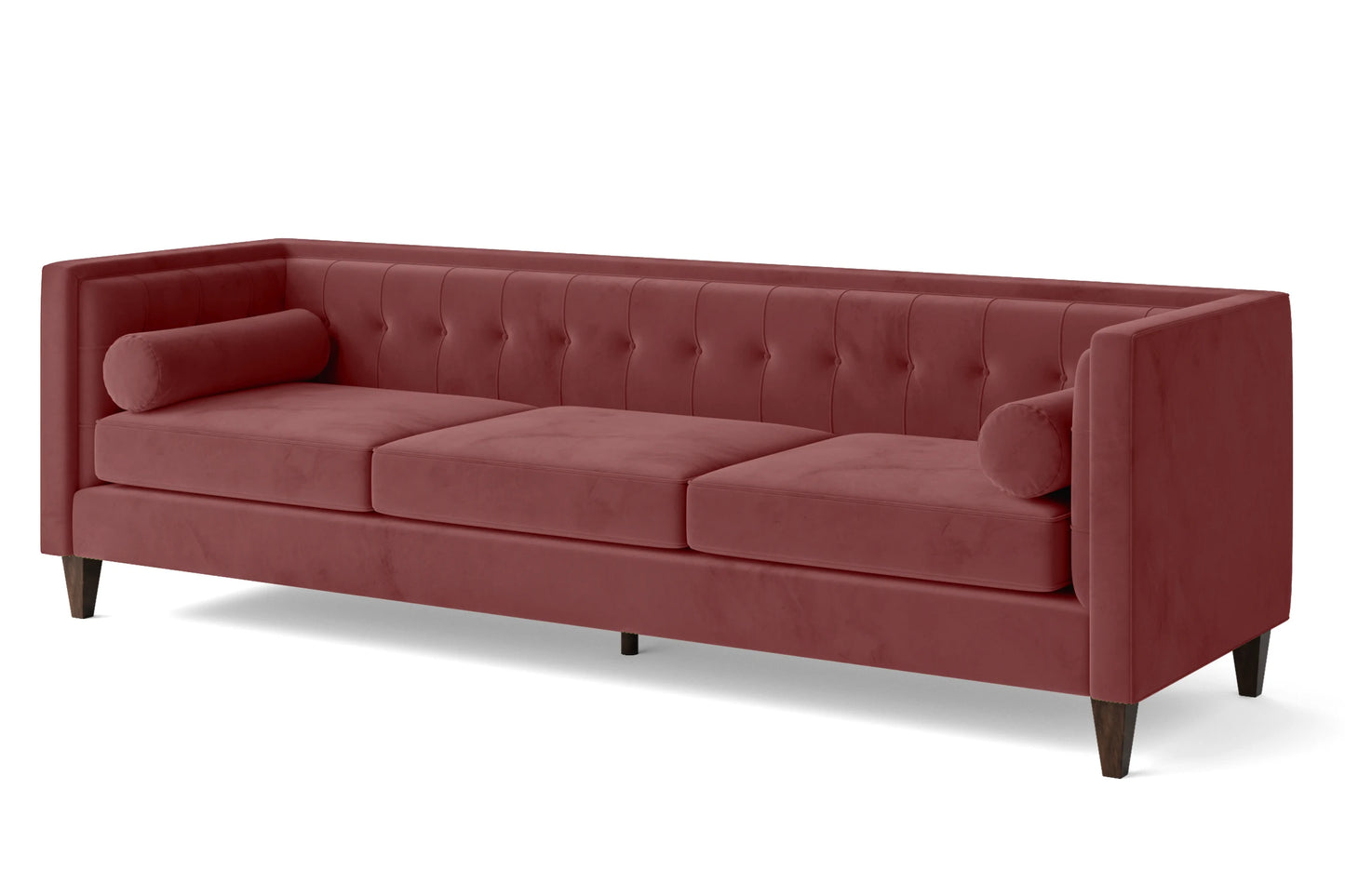 Brescia 4 Seater Sofa Pink Velvet