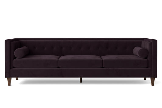 Brescia 4 Seater Sofa Purple Velvet