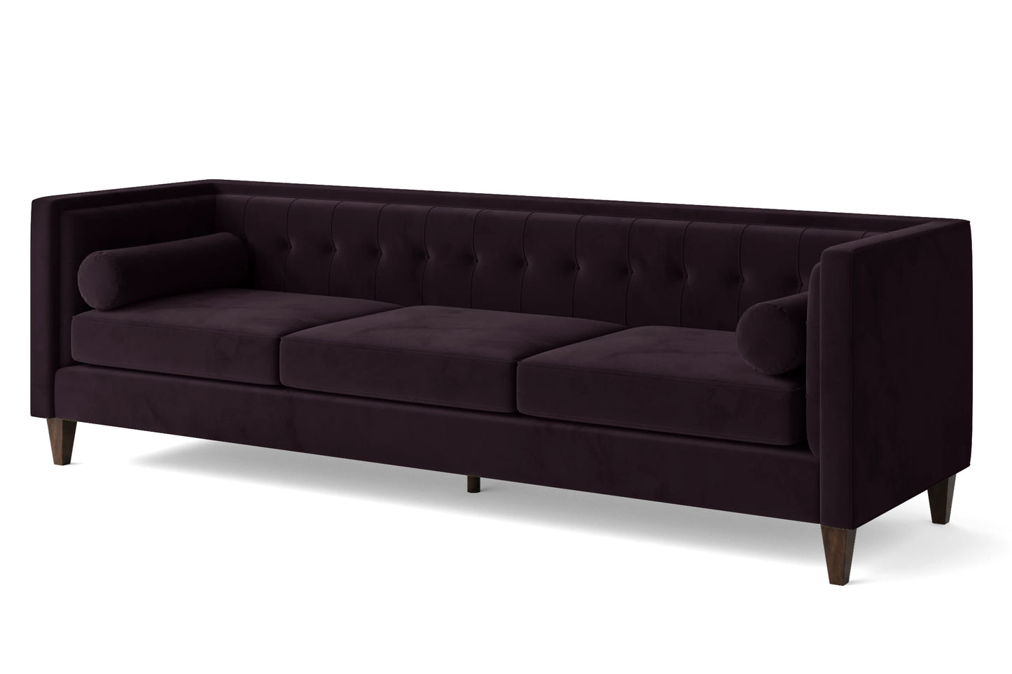 Brescia 4 Seater Sofa Purple Velvet