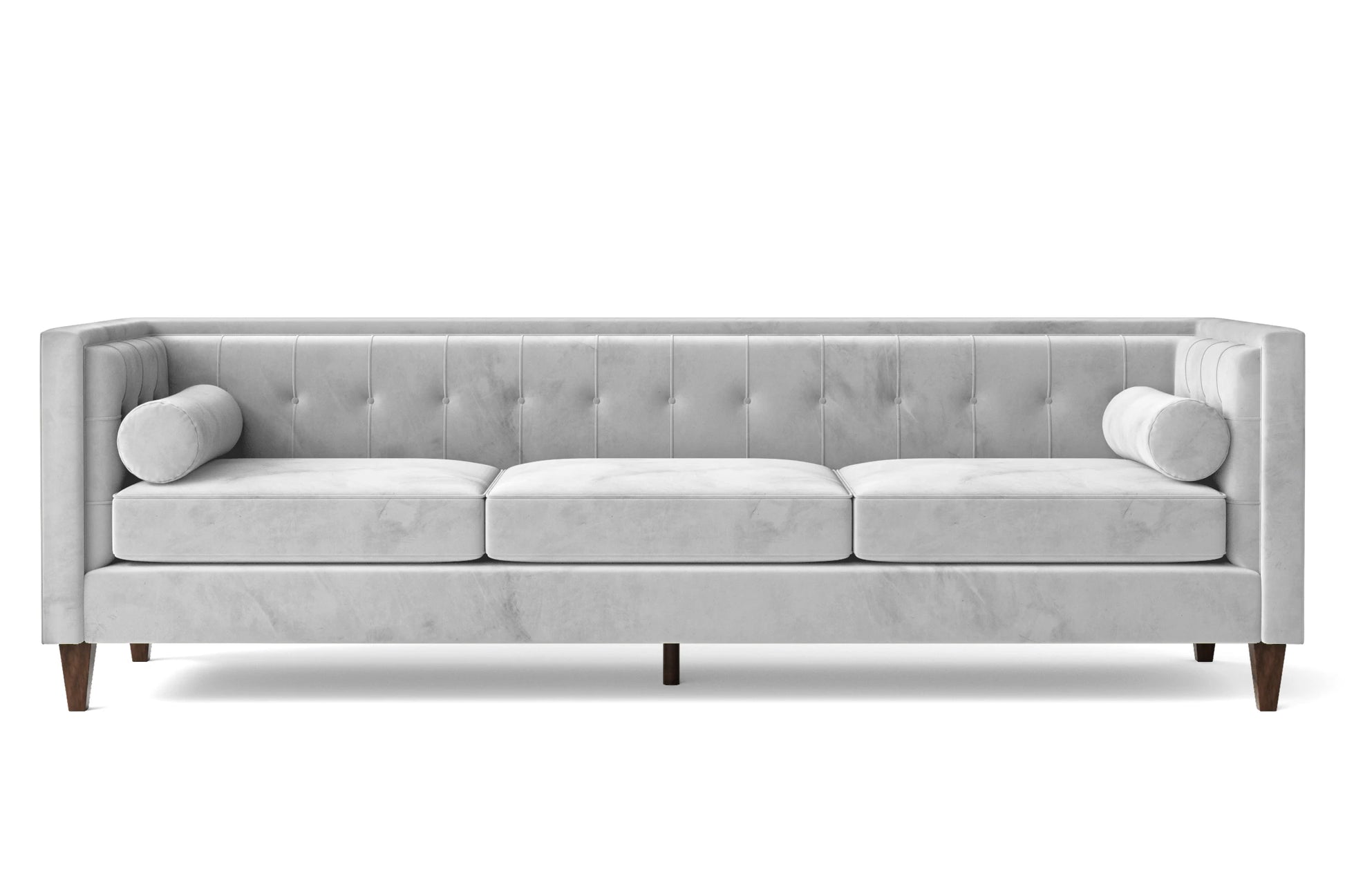 Brescia 4 Seater Sofa White Velvet