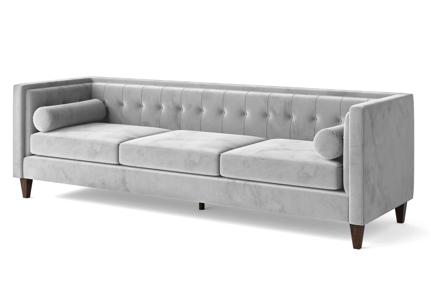 Brescia 4 Seater Sofa White Velvet