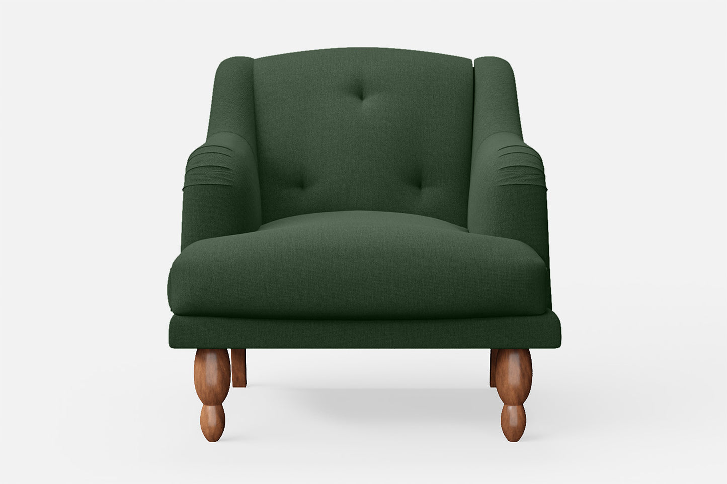 Burlington Armchair Forest Green Linen Fabric