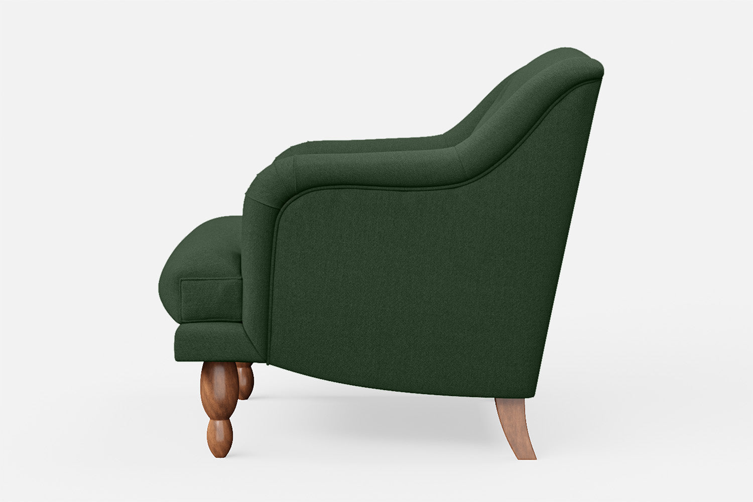 Burlington Armchair Forest Green Linen Fabric