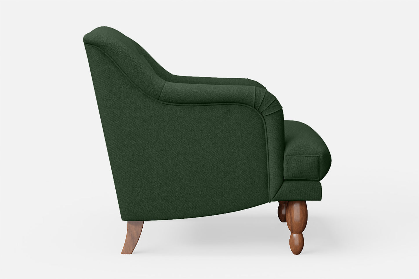 Burlington Armchair Forest Green Linen Fabric