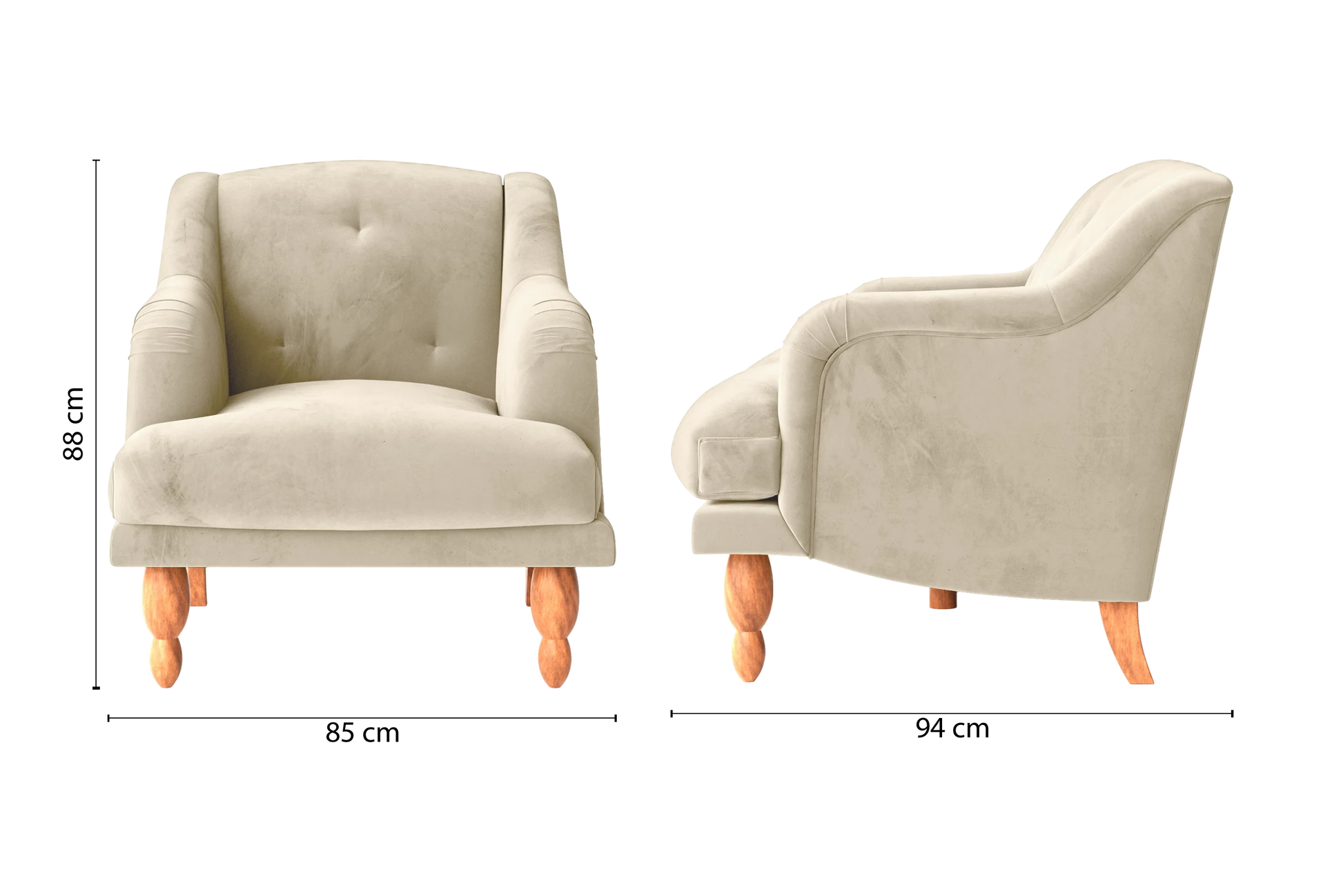 Burlington Armchair Cream Velvet