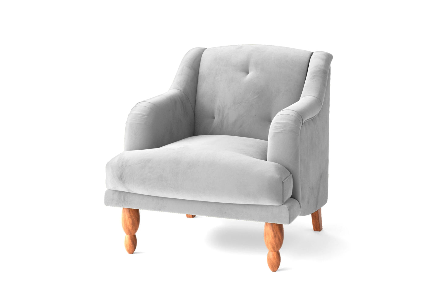 Burlington Armchair White Velvet