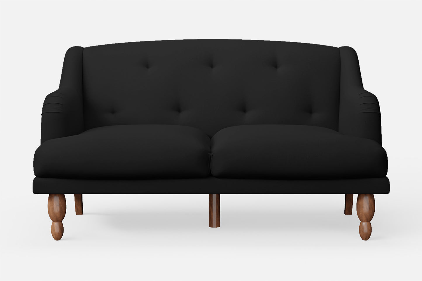 Burlington 2 Seater Sofa Black Leather