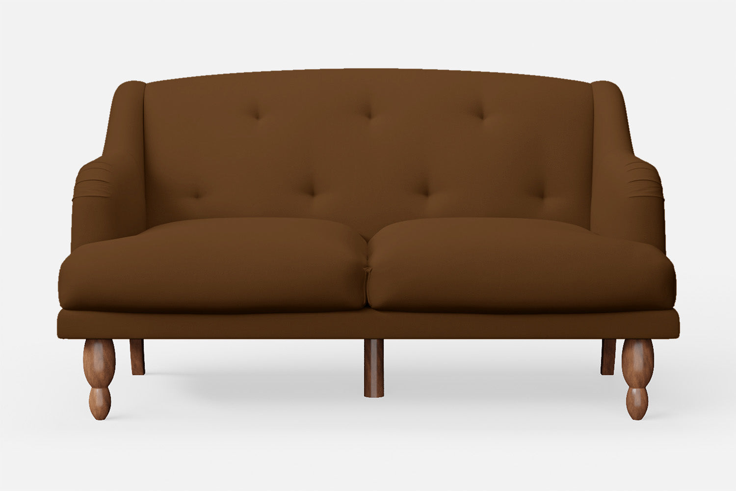 Burlington 2 Seater Sofa Walnut Brown Leather