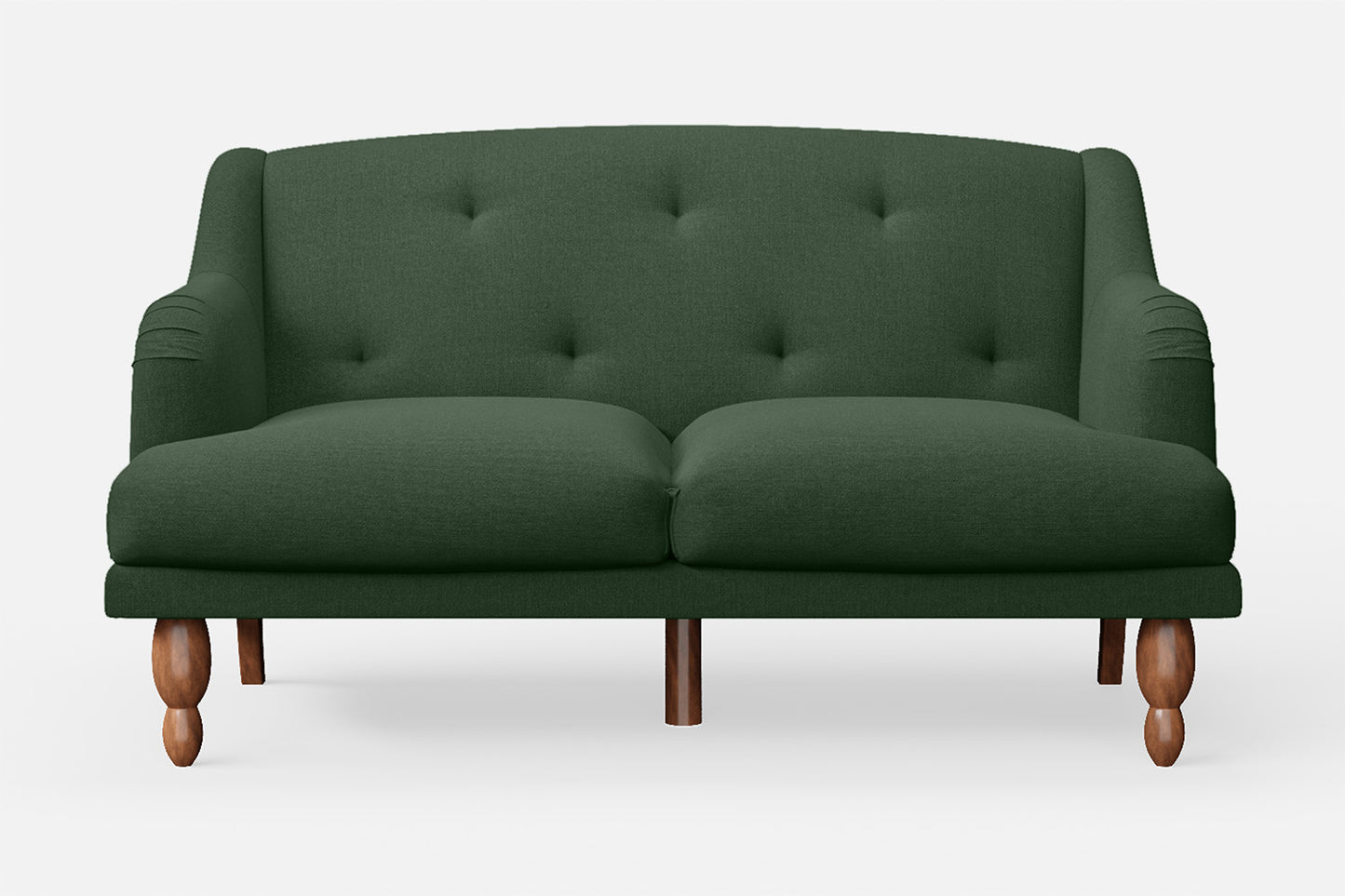 Burlington 2 Seater Sofa Forest Green Linen Fabric