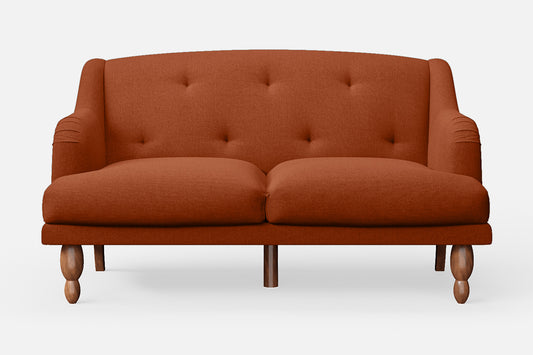 Burlington 2 Seater Sofa Orange Linen Fabric