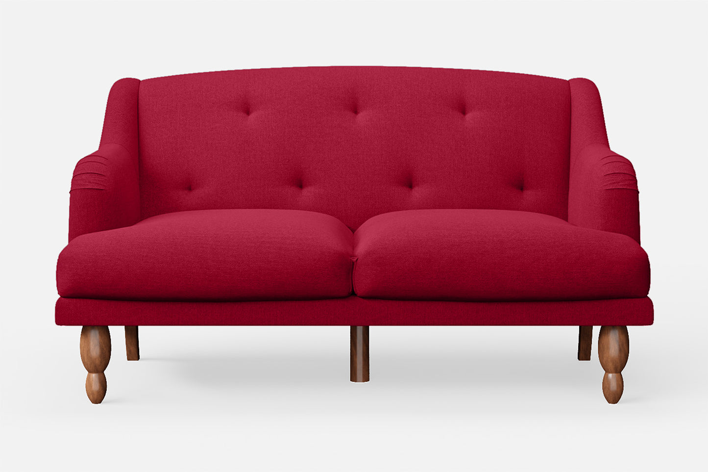 Burlington 2 Seater Sofa Red Linen Fabric