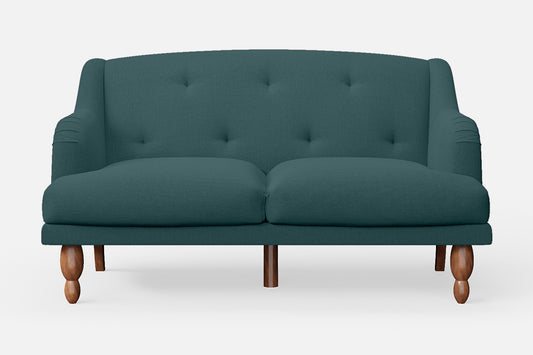 Burlington 2 Seater Sofa Teal Linen Fabric